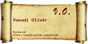 Vasadi Olivér névjegykártya