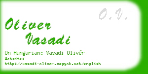 oliver vasadi business card